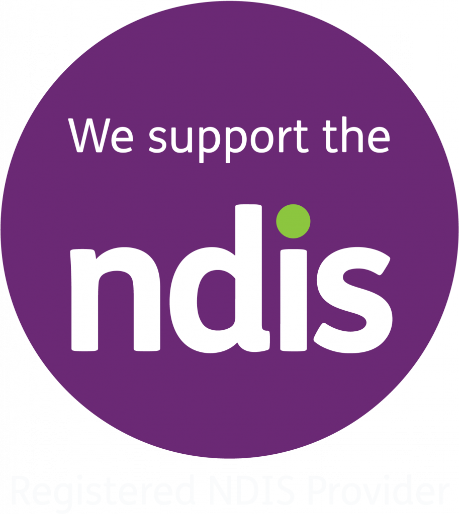 ndis we support logo with white text